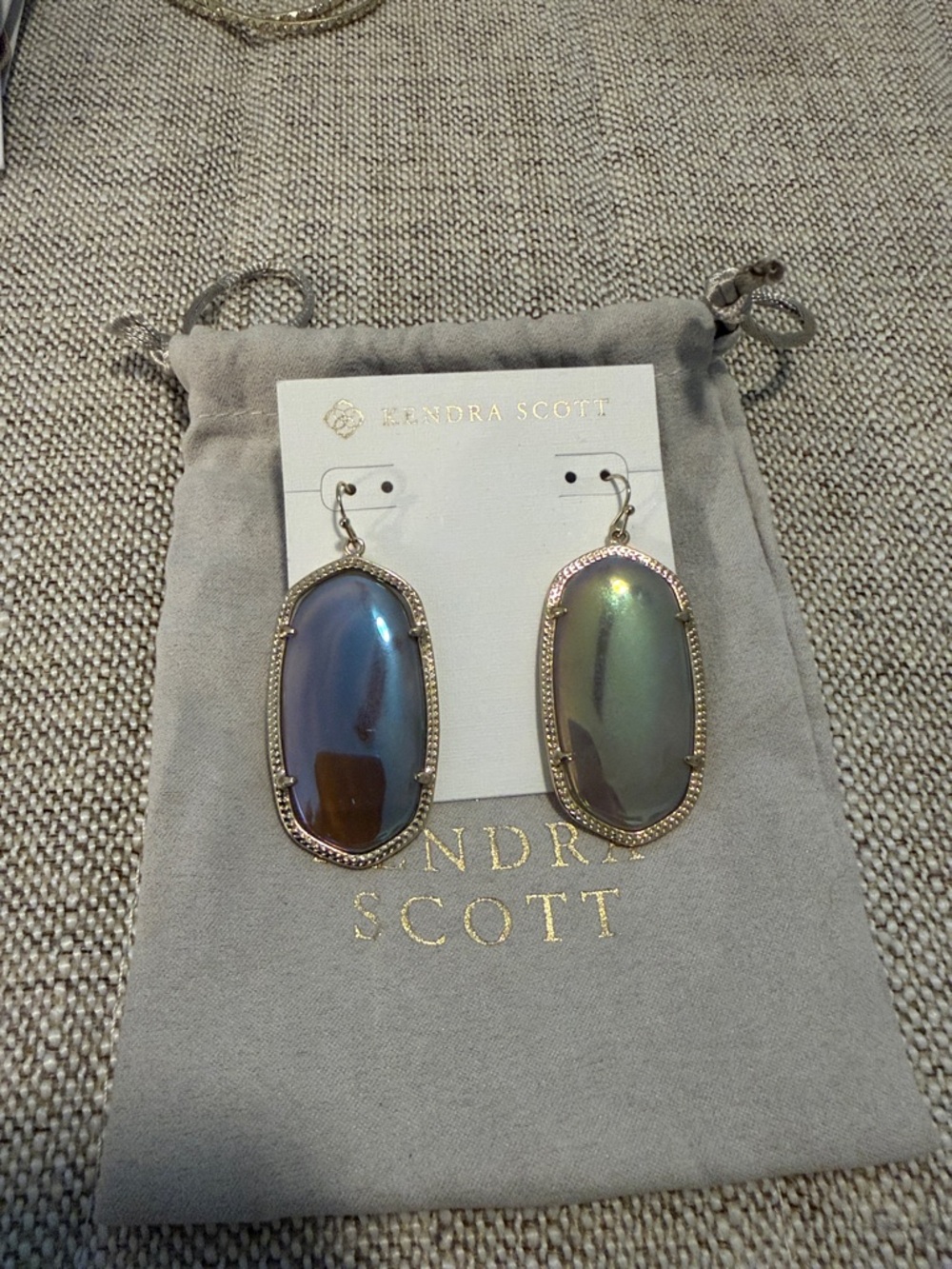Kendra Scott Iridescent Agate Danielle Earrings - Gold
